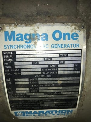 250 KW Marathon #500FDR8040GG-H282W, 313 KVA diesel generator - Image 8