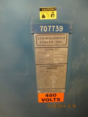 325 KW Consolidated Power #410DIT, 406 KVA Detroit Diesel Generator, 480 Volts - Image 8