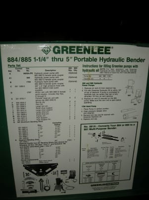 4" Greenlee #884/885, portable hydraulic bender 1-1/4" to 4" - Image 3