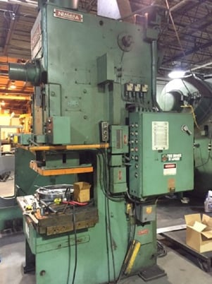 100 Ton, Niagara #E-90-S, gap frame press, 6" stroke, 15" SH, 4.5" slide adjustment, air clutch, 39" x 25" - Image 3