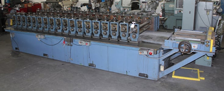 18 Stand, ASC #A.S., rollformer, 2.75" shaft diameter, 36" roll space, 1.75" vertical, 10.5" horizontal - Image 1