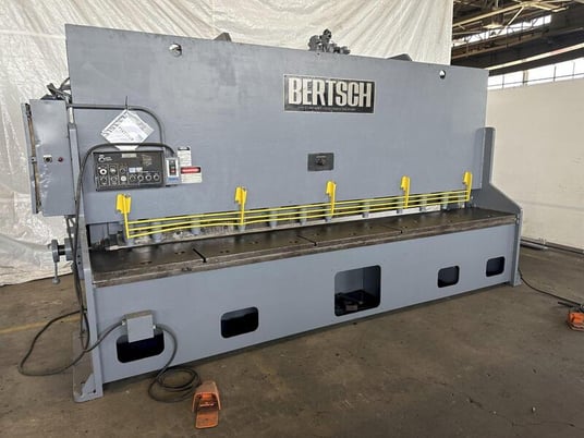 1/2" x 12' Bertsch #Series-500, hydraulic power squaring shear, 8' squaring arm, 12 hold downs, 30 HP - Image 2