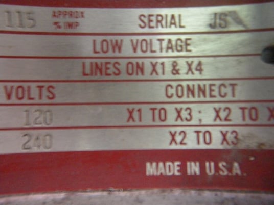 10 KVA 240/480 Primary, 120/240 Secondary, General Electric #9T21B1006-G2, single phase transformer (2 - Image 3