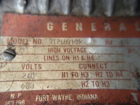 15 KVA 240/480 Primary, 120/240 Secondary, General Electric #9T21B9103, single phase transformer - Image 2