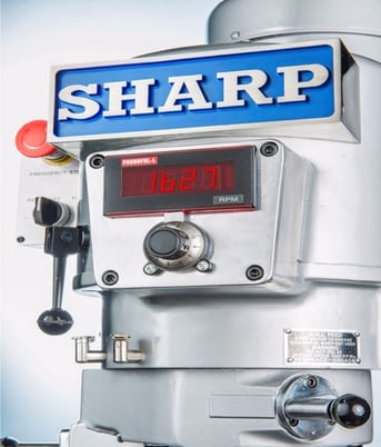 Sharp #LMV/TMV, 2 & 3 Axis CNC knee mill, 9"/10" x 42"/50" table, 3 HP, new, #14558-14562 (8 available) - Image 2