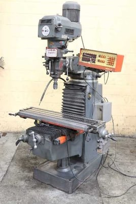 Lagun #FTV-1, 10" x44" table, 3 HP, 30" X, 16" Y, 5" Z, 26" power feed, R-8 spindle taper, digital read out - Image 1