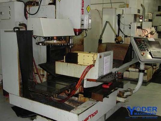 Sharnoa #HPM-25E, machining center & Nikkon 4th axis, 25" X, 16" Y, 20" Z, 16 automatic tool changer, 10000 - Image 9