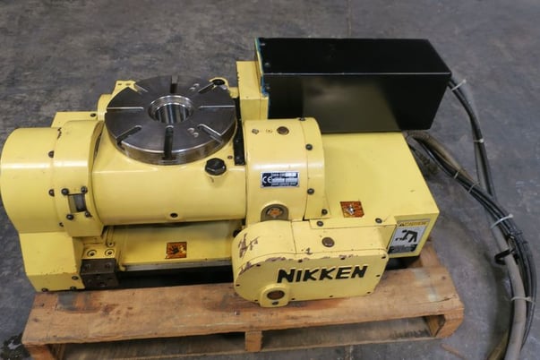9" Nikken #5AX-230 FA 4th & 5th Axis 9" diameter rotary table, 35 pin connectors, 2005 - Image 1