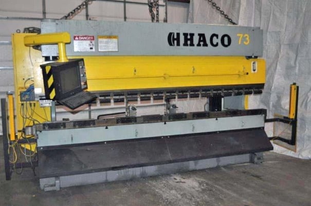 165 Ton, Haco #PPS165-12, hydraulic, 12' overall, 122" between housing, 6" stroke, 10" throat, 3-Axis CNC - Image 1