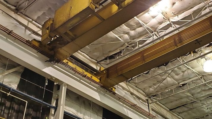 40 Ton, Overhead crane, 27' 4" Span, 24' lift, class D, pendant control, #2077 - Image 2