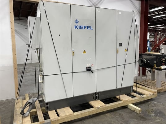 1.57" Kiefel Technologies Lowboy, extruder w/ die, rotating cart calibration cage & takeoff, #16835A - Image 5