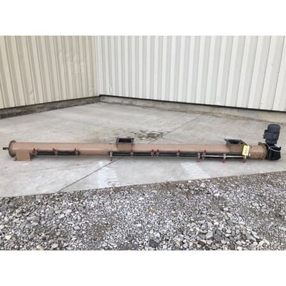 7" diameter x 11' long, Tubular screw auger conveyor, #17579 - Image 4