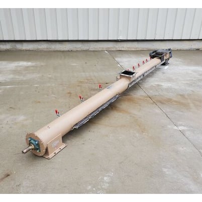 7" diameter x 11.9' long, Tubular drop-bottom screw conveyor, #17580 - Image 2