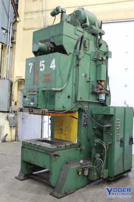 75 Ton, Wean #G-75-1, OBI press, 8" stroke, 30" Shut Height, air clutch & brake, 40-80 SPM, 15 HP, dual palm - Image 2
