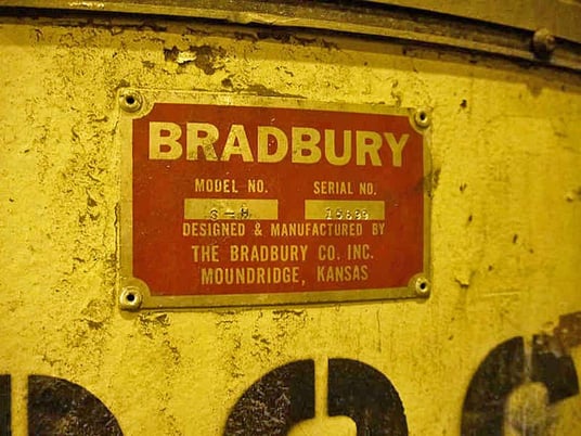 30000 lb. Bradbury #3-H, 3-arm turnstile, 41" arm length, 63" turning radius, powered rotation, C-hook type - Image 4