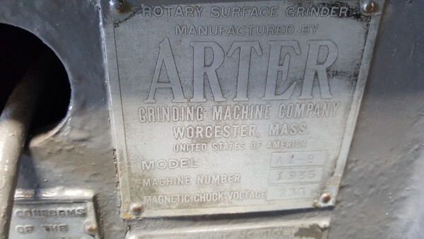 Arter #A-1-8, horizontal spindle rotary surface grinder, 8" table - Image 5