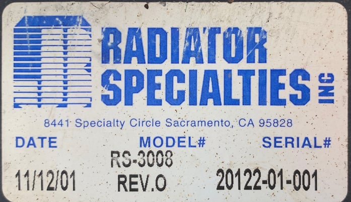 Radiator Specialties Inc. #RS-3008, radiator, Detroit Diesel Series 60 engine - Image 4