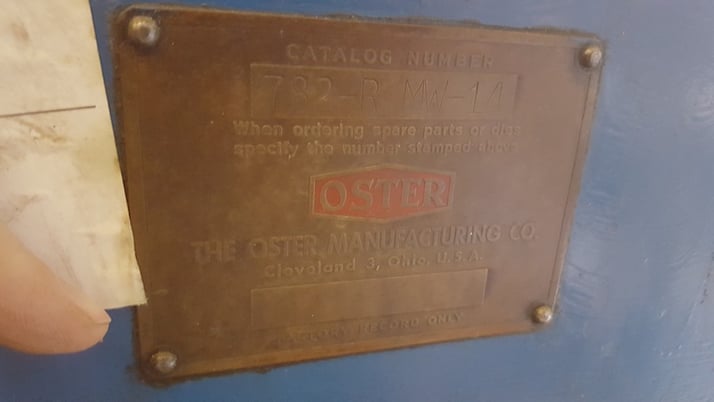 2" Oster " Rapiduction Jr" #782-R, Power Threader, S/N MW-14, 1953 - Image 2
