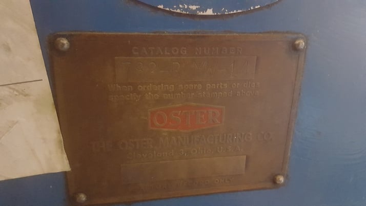 2" Oster " Rapiduction Jr" #782-R, Power Threader, S/N MW-14, 1953 - Image 9