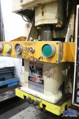 60 Ton, Stamtec #G1-60 gap frame press, 4.728" stroke, air clutch, 35-90 SPM, 7-1/2 HP, dual palm buttons - Image 6