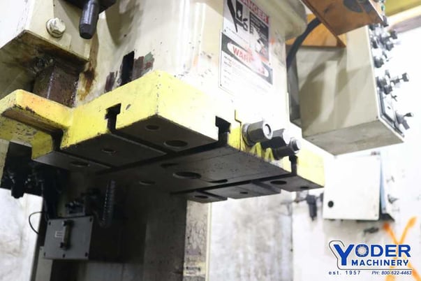 60 Ton, Stamtec #G1-60 gap frame press, 4.728" stroke, air clutch, 35-90 SPM, 7-1/2 HP, dual palm buttons - Image 9
