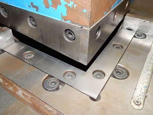 .157" x 7-3/4" x 7-3/4" ProFab #HN-4200, 27" x 23.5" table, operator foot pedal, 2012 - Image 3