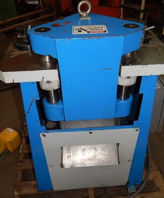 .157" x 7-3/4" x 7-3/4" ProFab #HN-4200, 27" x 23.5" table, operator foot pedal, 2012 - Image 7