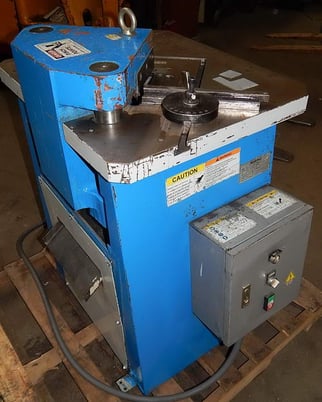.157" x 7-3/4" x 7-3/4" ProFab #HN-4200, 27" x 23.5" table, operator foot pedal, 2012 - Image 8