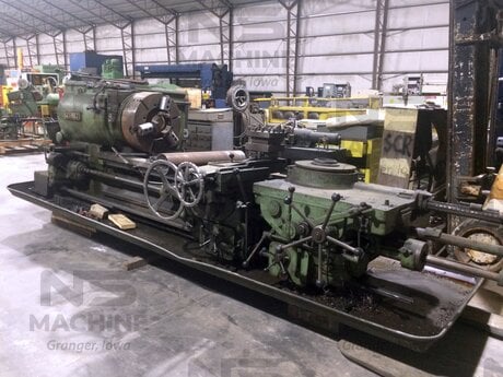 No. 4L Gisholt, saddle type turret lathe, 31-3/8" swing o/ways, 24-1/2" swing over cross slide, S/N 976-18 - Image 1