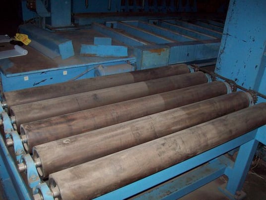 Tannewitz #6024MH, vertical band type plate saw, 24" x 44", 36" wheel diameter, 80-3600 FPM, S/N 95022, 1995 - Image 5