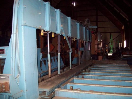 Tannewitz #6024MH, vertical band type plate saw, 24" x 44", 36" wheel diameter, 80-3600 FPM, S/N 95022, 1995 - Image 8