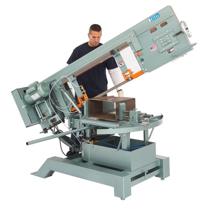 Ellis #4000, double miter band saw with vise quick adjusting screw type, new - Image 7