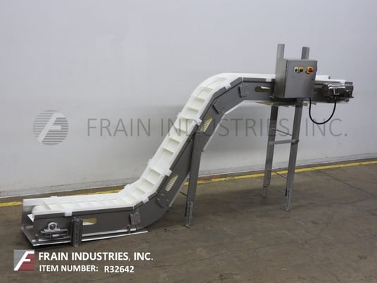 Nercon, Stainless Steel inclined cleated conveyor, control panel with push button start and variable speed - Image 1