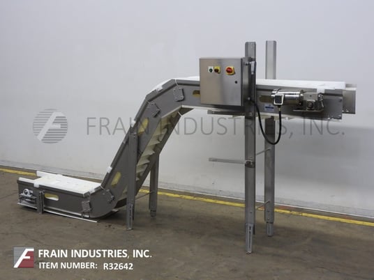 Nercon, Stainless Steel inclined cleated conveyor, control panel with push button start and variable speed - Image 5