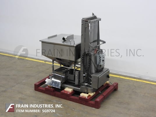Lakso #73, Stainless Steel hopper feeder and hoist, with 36" long x 36" wide x 25" deep Stainless Steel - Image 1
