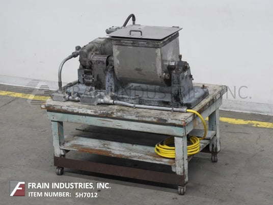 Stokes, 316 Stainless Steel single sigma mixer, 1.3 cu.ft., flip top cover, .75 HP, mounted on a push cart - Image 5