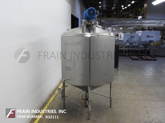 1000 gallon Cherry Burrell, 304 Stainless Steel, insulated processing tank, 72" ID x 60" straight wall - Image 3