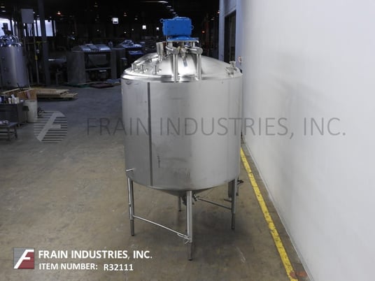 1000 gallon Cherry Burrell, 304 Stainless Steel, insulated processing tank, 72" ID x 60" straight wall - Image 4