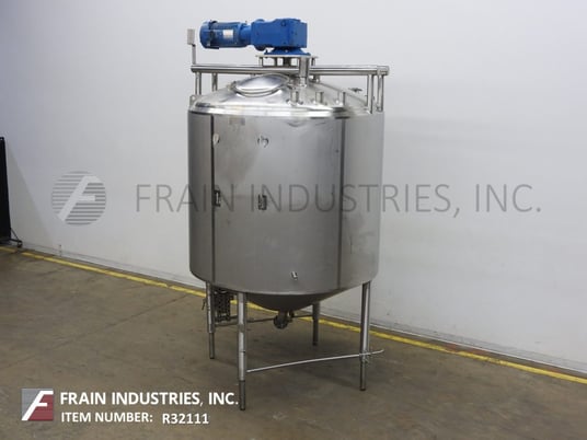 1000 gallon Cherry Burrell, 304 Stainless Steel, insulated processing tank, 72" ID x 60" straight wall - Image 5