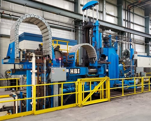 HBE Press Radial Axial CNC controlled ring rolling mill, 160" dia x 40" ring height, 2016 - Image 1