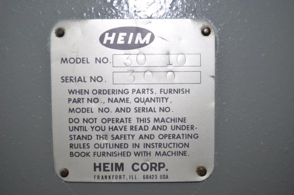 30 Ton, Heim #30-10, 10' overall, 9" between housing, 3" stroke, 9" Shut Height, 3" adj., air clutch & brake - Image 6