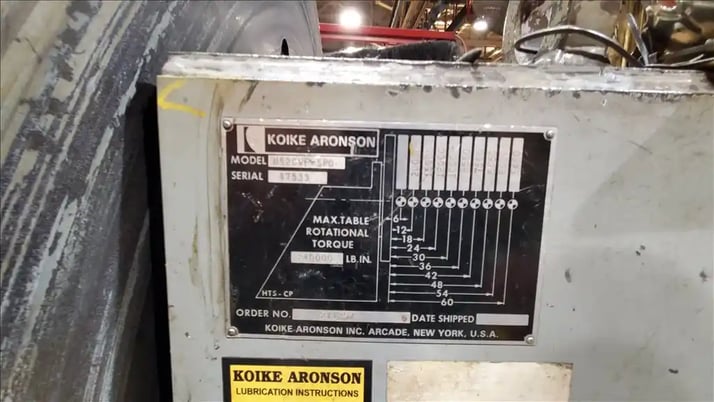 20000 lb. Koike #HS20VF-SPD, headstock welding positioner, 12" C.G., 48" table diameter,S40924 - Image 3