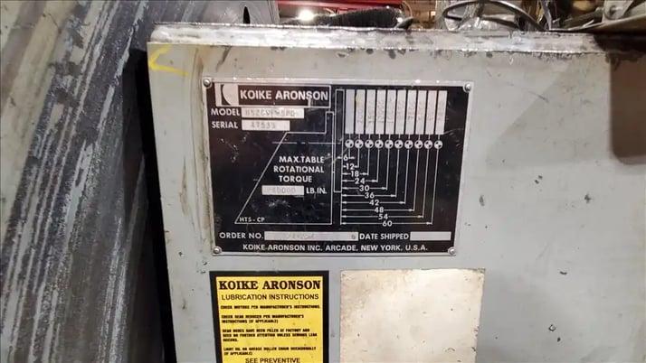 20000 lb. Koike #HS20VF-SPD, headstock welding positioner, 12" C.G., 48" table diameter,S40924 - Image 4