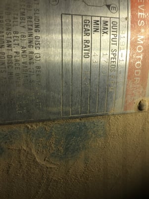 20 HP Reeves, variable speed drive, gear reduction output, 1.2:1 ratio, 230/460 Volts - Image 6