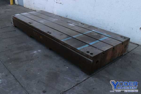 144" x 48" x 12-1/2", T-slotted floor plate, 3 T-slots, leveling holes on top, #73254 - Image 1