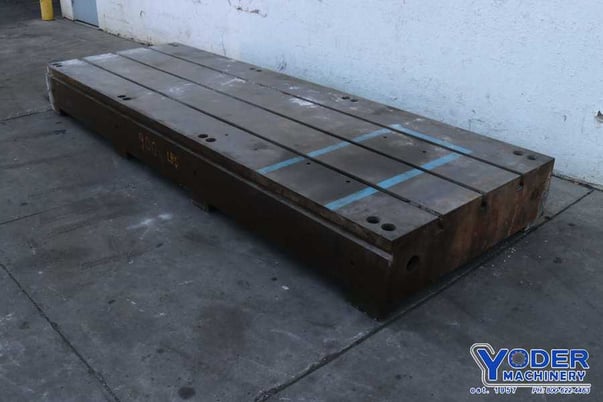 144" x 48" x 12-1/2", T-slotted floor plate, 3 T-slots, leveling holes on top, #73254 - Image 2