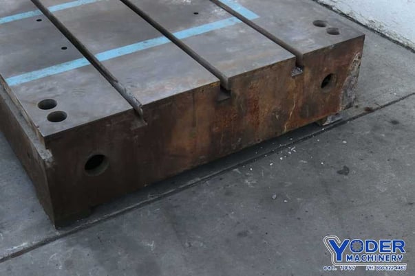 144" x 48" x 12-1/2", T-slotted floor plate, 3 T-slots, leveling holes on top, #73254 - Image 4