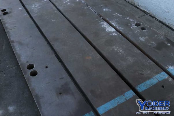 144" x 48" x 12-1/2", T-slotted floor plate, 3 T-slots, leveling holes on top, #73254 - Image 6
