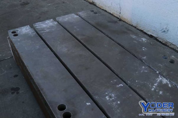 144" x 48" x 12-1/2", T-slotted floor plate, 3 T-slots, leveling holes on top, #73254 - Image 8