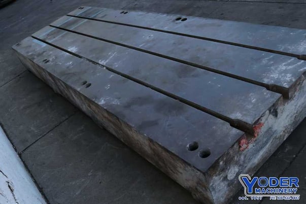 144" x 48" x 12-1/2", T-slotted floor plate, 3 T-slots, leveling holes on top, #73254 - Image 10